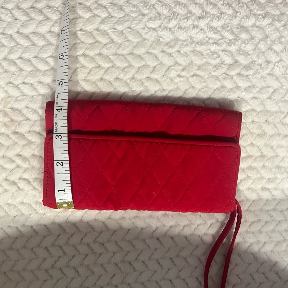 Vera Bradley Red Quilted Wristlet - Picture 2 of 10
